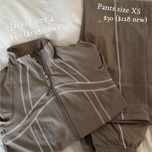 lululemon define jacket and pants